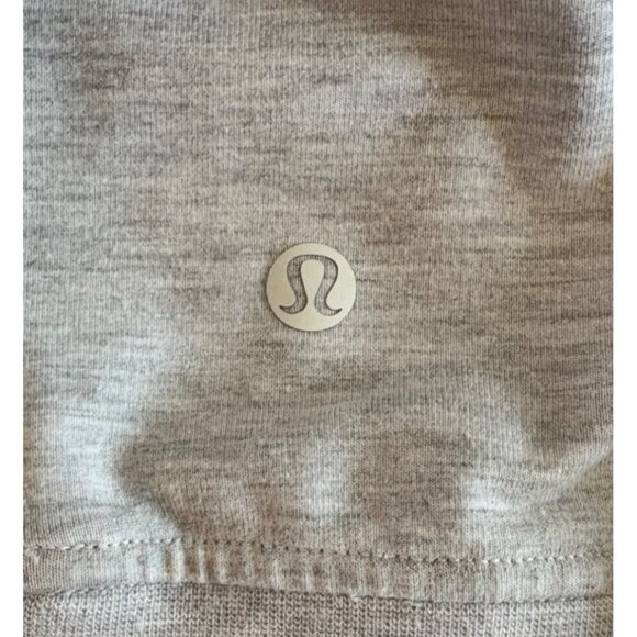 Lululemon City Sweat Pullover Hoodie Mens Light Gray Drawstring Hood Med/Large - Picture 5 of 6